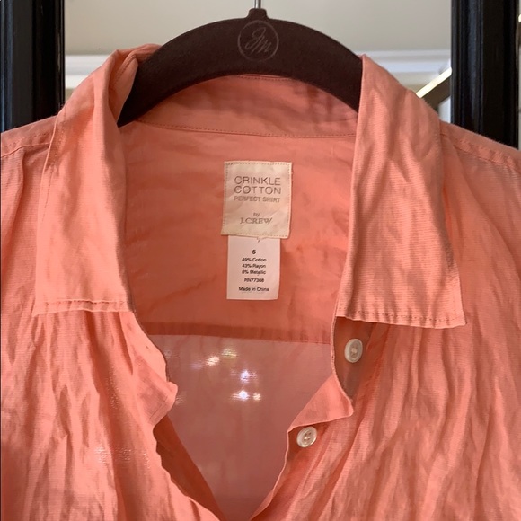 J Crew Crinkle Cotton Perfect Shirt - Picture 2 of 5